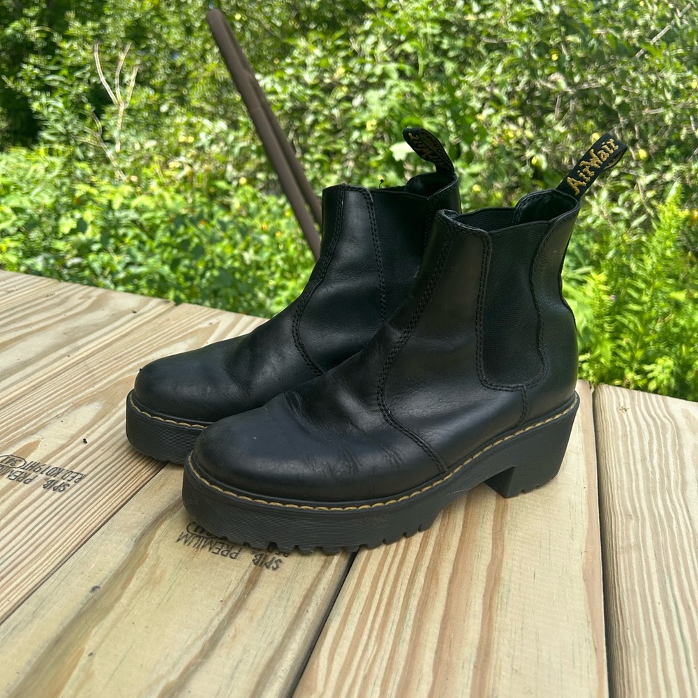 Dr. Martens Black Platform Slip-on Boots